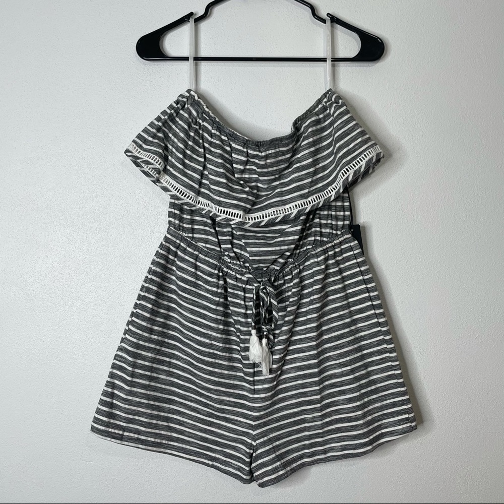 NWT Doe &‎ Rae Strapless Striped Romper Small